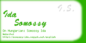 ida somossy business card